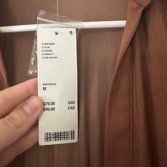 Urban Outfitters Womens Phoebe Corset Dress Size M Satin Metallic Party Copper - Picture 5 of 11